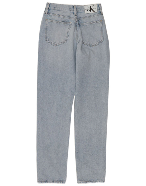 Calvin Klein Womens High Waist Tapered Jeans W27 L32 Blue Cotton