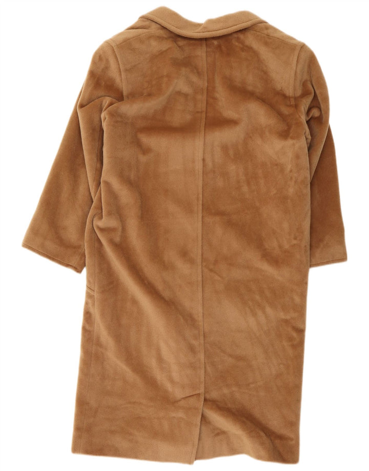 Piacenza Womens 3/4 Sleeve Overcoat UK 12 Medium Beige Wool