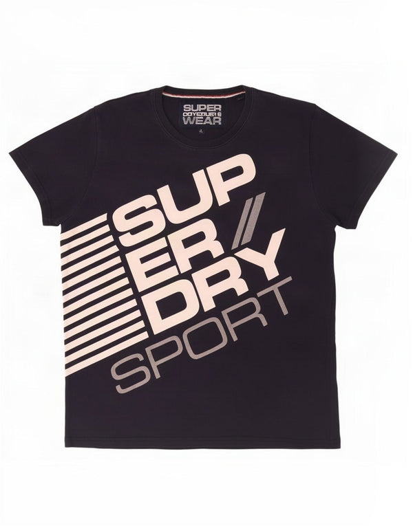 Superdry Mens Graphic T-Shirt Top 2XL Navy Blue Cotton