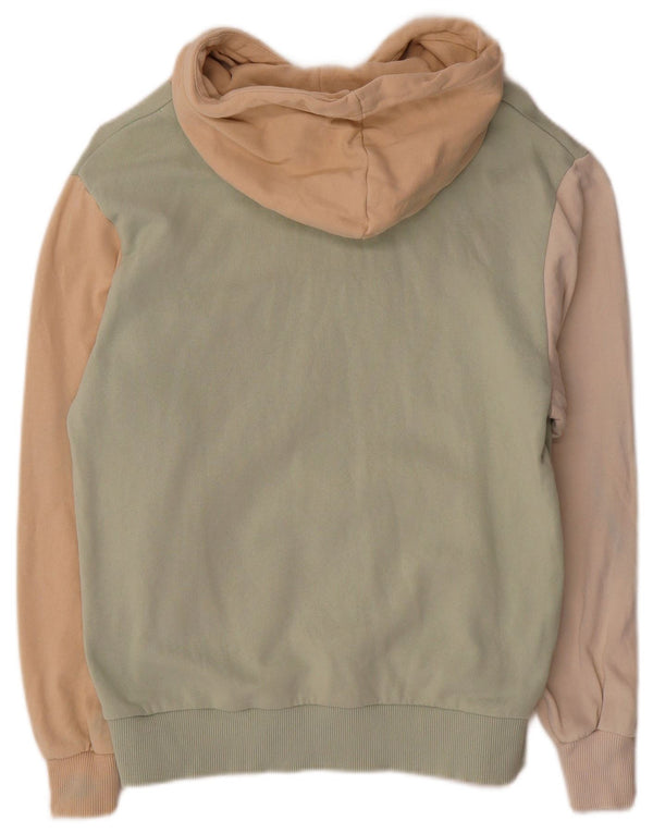 Karl Kani Womens Graphic Oversized Hoodie Jumper UK 6 XS Green Colourblock