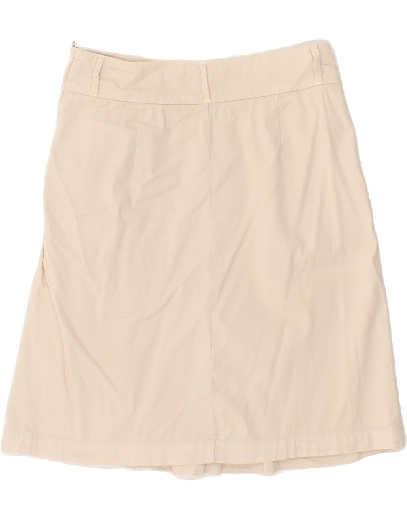 SISLEY Womens Pleated Skirt IT 42 Medium W28  Grey Cotton | Vintage Sisley | Thrift | Second-Hand Sisley | Used Clothing | Messina Hembry 