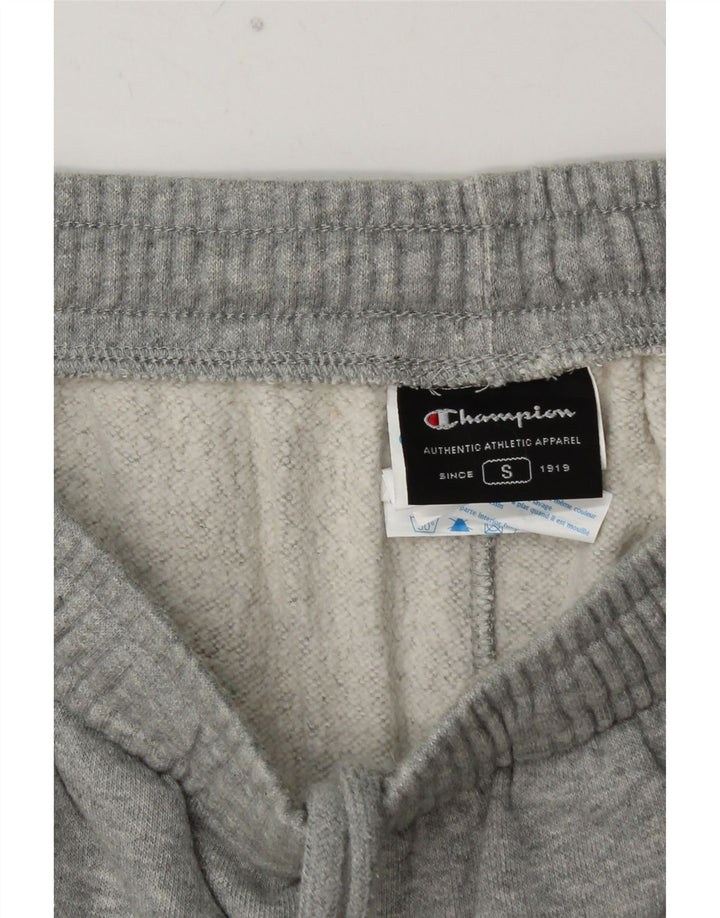 CHAMPION Mens Tracksuit Trousers Small Grey Cotton