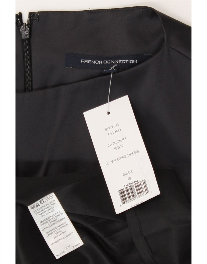 French Connection Womens Sleeveless A-Line Dress UK 8 Small Black Polyester