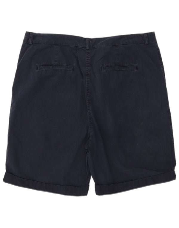 Marks & Spencer Mens Chino Shorts UK 16 Large W34 Navy Blue Cotton