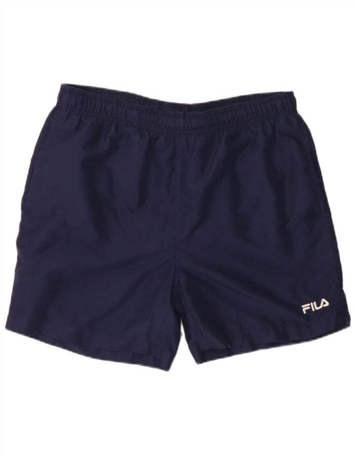 Fila Mens Swimming Shorts Medium  Navy Blue Polyester