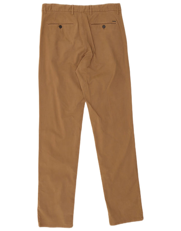 Massimo Dutti Mens Slim Fit Chino Trousers EU 40 Medium W31 L31 Beige