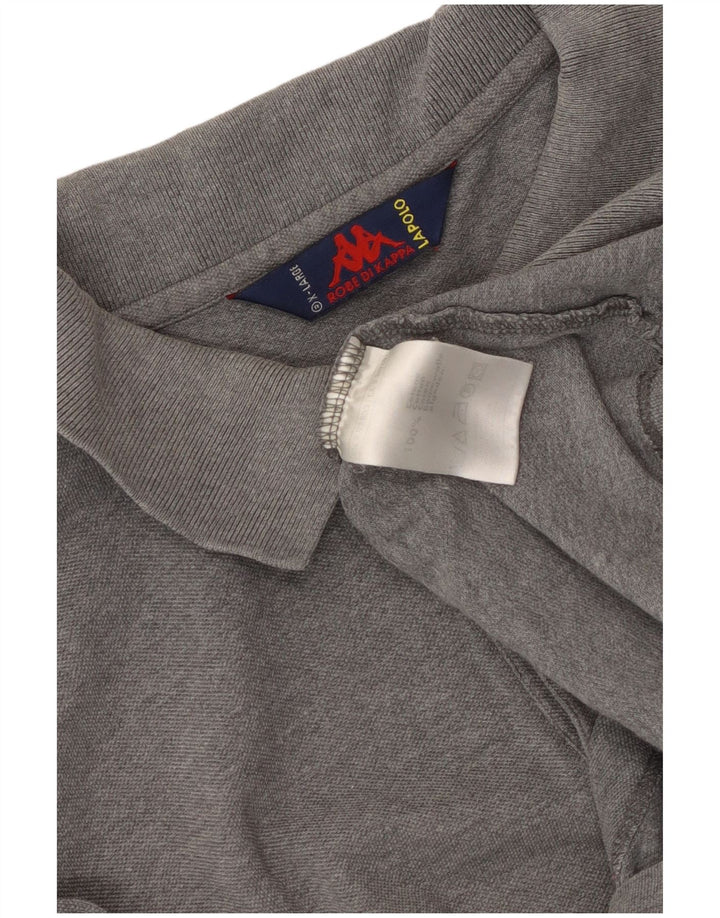 Kappa Mens Polo Shirt XL Grey Cotton