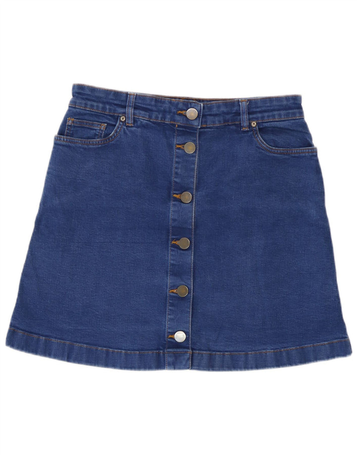 Oasis Womens Denim Skirt UK 12 Medium W30  Blue Cotton