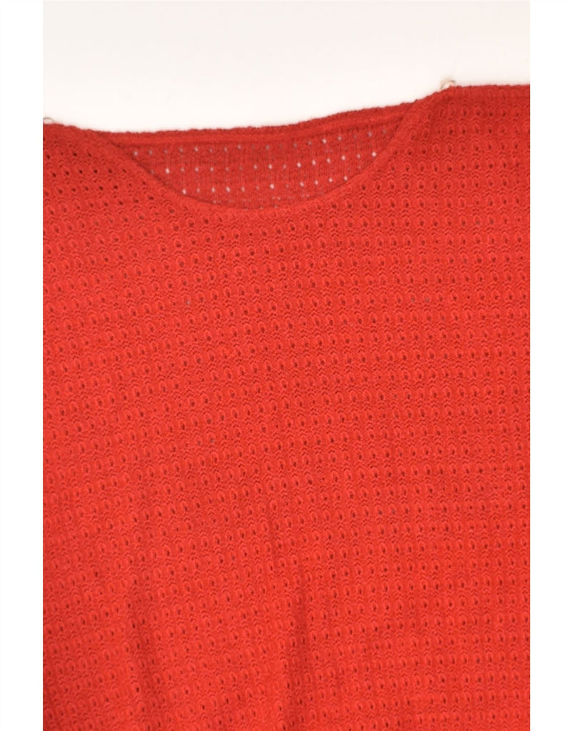 VINTAGE Womens Sleeveless Crew Neck Jumper Sweater UK 12 Medium Red | Vintage Vintage | Thrift | Second-Hand Vintage | Used Clothing | Messina Hembry 