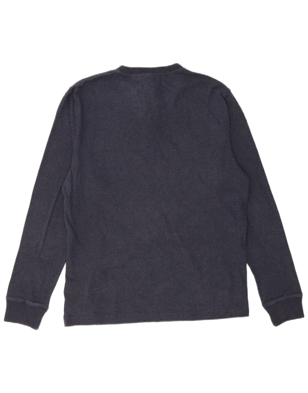 Superdry Mens Top Long Sleeve 2XL Navy Blue Cotton