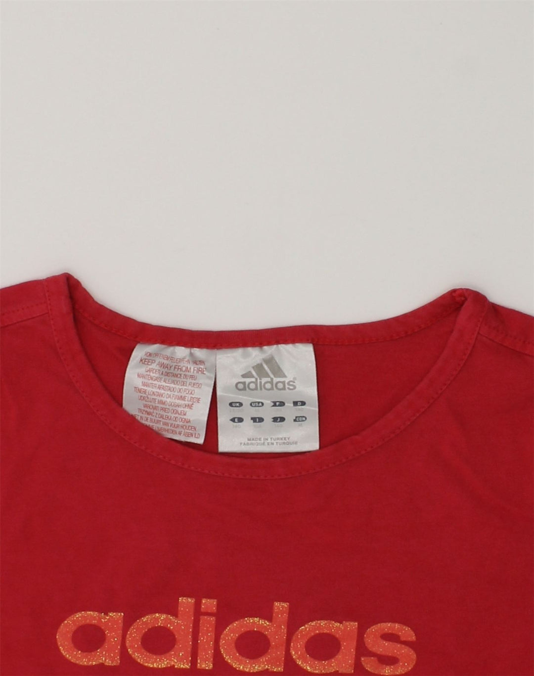 ADIDAS Boys Graphic T-Shirt Top 9-10 Years Red Cotton | Vintage Adidas | Thrift | Second-Hand Adidas | Used Clothing | Messina Hembry 