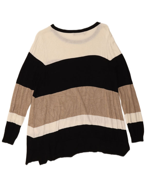 Marks & Spencer Womens Boat Neck Jumper Sweater UK 18 XL Multicoloured