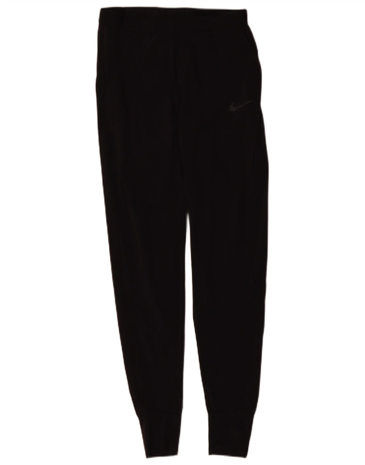 NIKE Womens Dri Fit Tracksuit Trousers UK 6 XS  Black Polyester