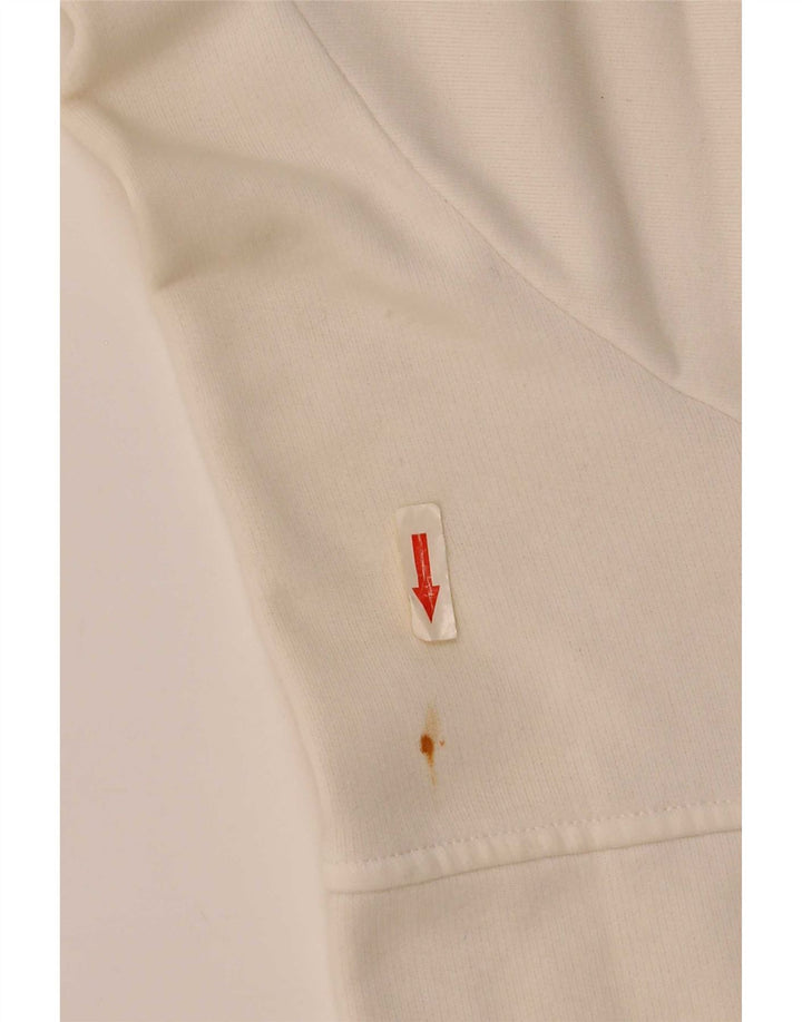 Nike Womens Tracksuit Top Jacket UK 10/12 Medium White Cotton