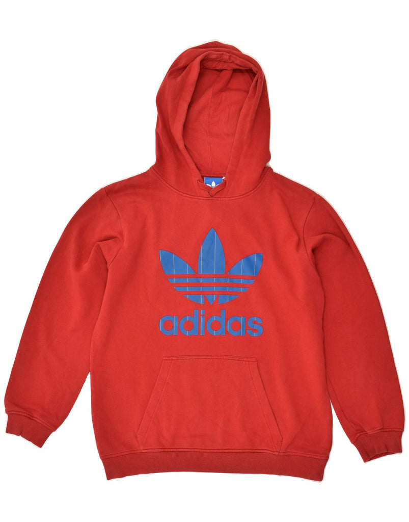 ADIDAS Mens Graphic Hoodie Jumper Medium Red Cotton | Vintage Adidas | Thrift | Second-Hand Adidas | Used Clothing | Messina Hembry 