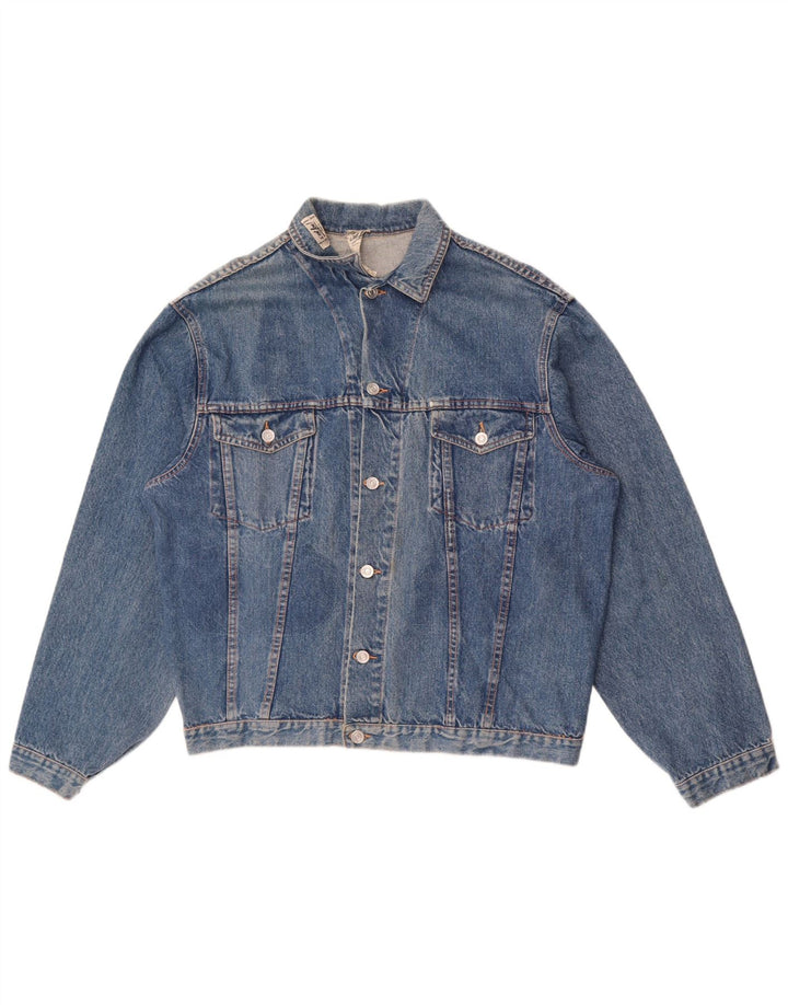 Vintage Mens Denim Jacket UK 38 Medium Blue Cotton