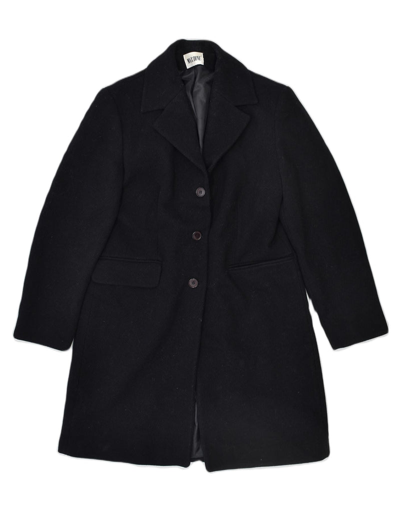 MAX DINE Womens Overcoat UK 12 Medium Black | Vintage | Thrift | Second-Hand | Used Clothing | Messina Hembry 