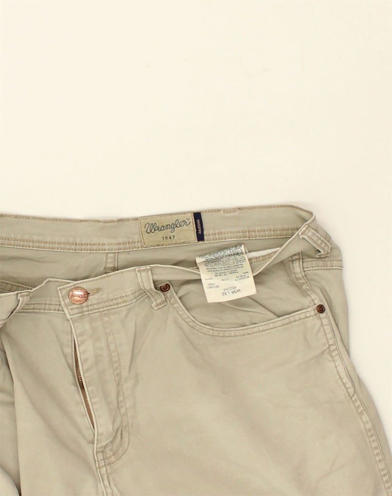 WRANGLER Mens Arizona Straight Casual Trousers W36 L28  Beige Cotton | Vintage Wrangler | Thrift | Second-Hand Wrangler | Used Clothing | Messina Hembry 