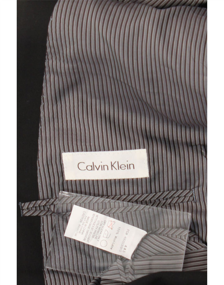 Calvin Klein Mens 2 Button Blazer Jacket UK 44 Large Black Wool
