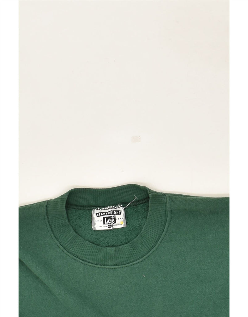 LEE Mens Graphic Sweatshirt Jumper XL Green Cotton | Vintage Lee | Thrift | Second-Hand Lee | Used Clothing | Messina Hembry 