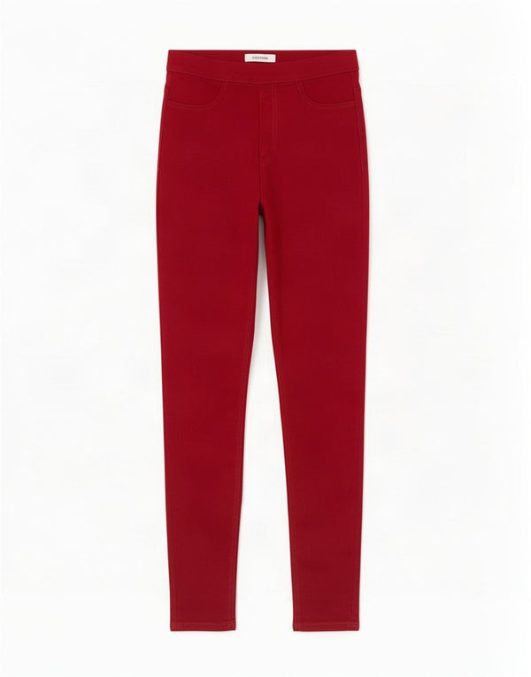 Marks & Spencer Womens Jegging Jeans UK 12 Medium W30 L28 Red Cotton