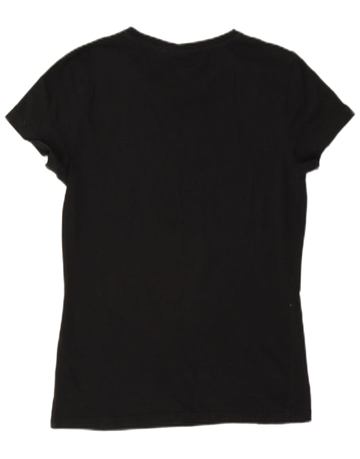 Puma Womens Regular Graphic T-Shirt Top UK 12 Medium Black Cotton