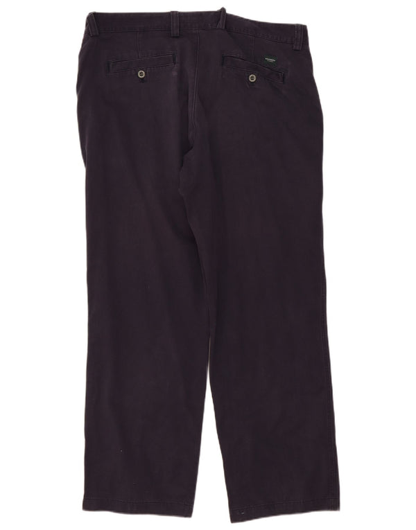 Dockers Mens Comfort Fit Straight Chino Trousers W38 L32 Navy Blue Cotton