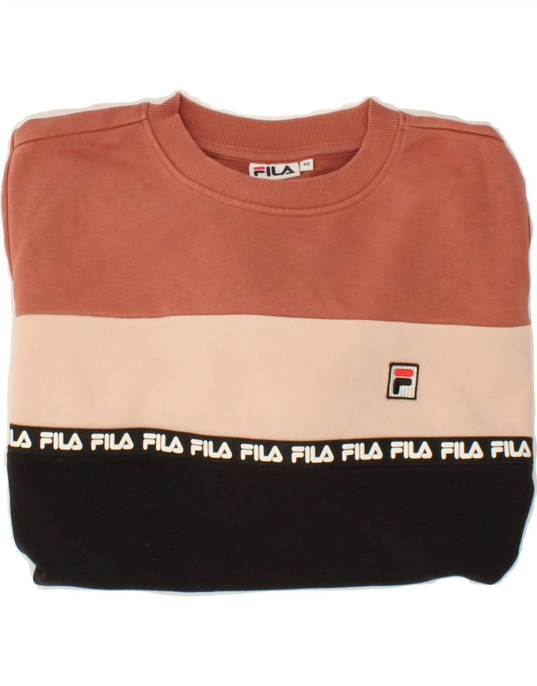 FILA Womens Graphic Sweatshirt Jumper UK 14 Medium Multicoloured Vintage Fila and Second-Hand Fila from Messina Hembry 