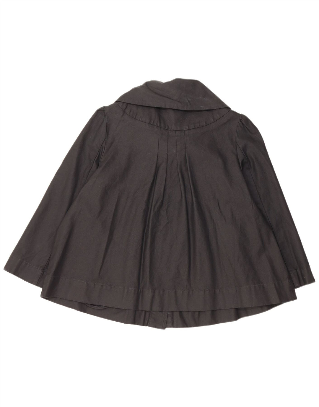 Topshop Womens 3/4 Sleeve Bomber Jacket UK 14 Large  Black Cotton