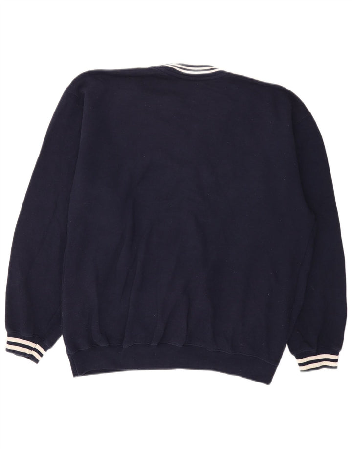Reebok Mens Graphic Sweatshirt Jumper Medium Navy Blue Polyester