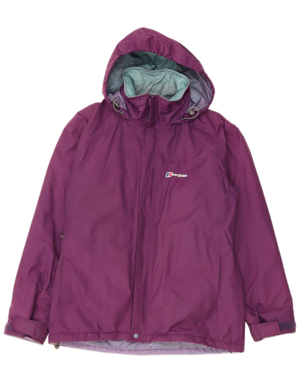 Berghaus Womens Hooded Windbreaker Jacket UK 12 Medium Purple Nylon