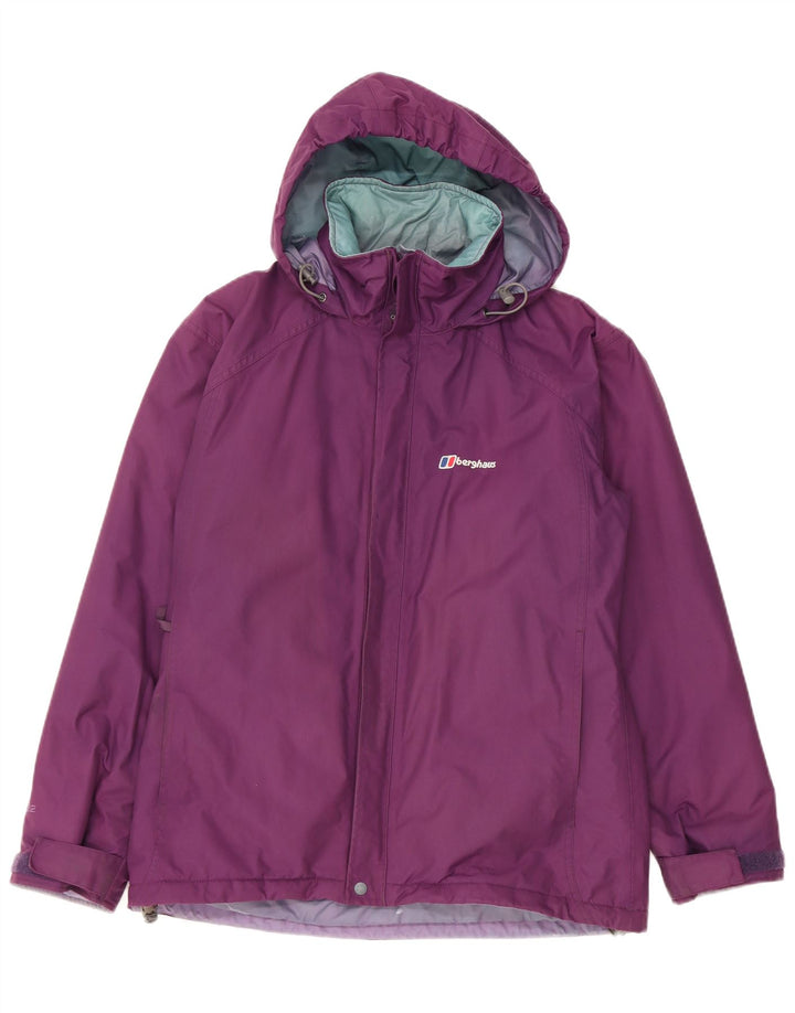 Berghaus Womens Hooded Windbreaker Jacket UK 12 Medium Purple Nylon