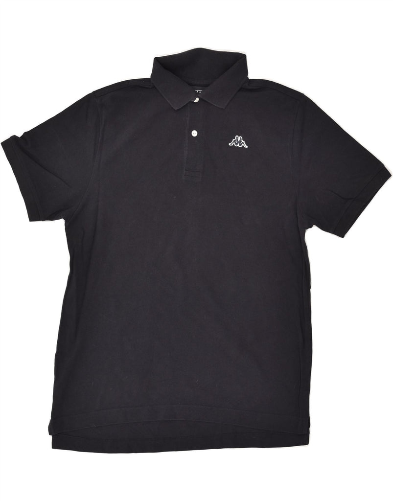 KAPPA Mens Polo Shirt Medium Black Cotton | Vintage Kappa | Thrift | Second-Hand Kappa | Used Clothing | Messina Hembry 