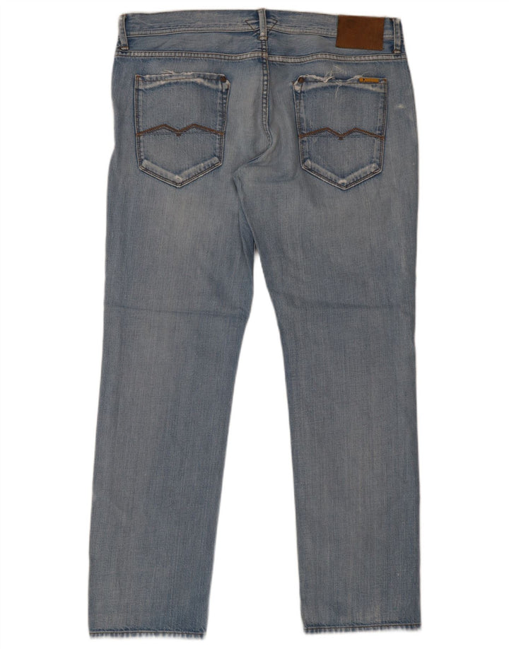 Meltin' Pot Mens Slim Jeans W38 L32 Blue Cotton