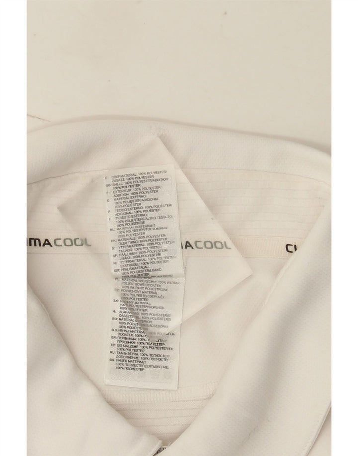 Adidas Mens Climacool Polo Shirt XL White Polyester