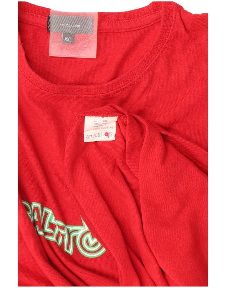 Saltrock Mens Graphic T-Shirt Top 2XL Red Cotton