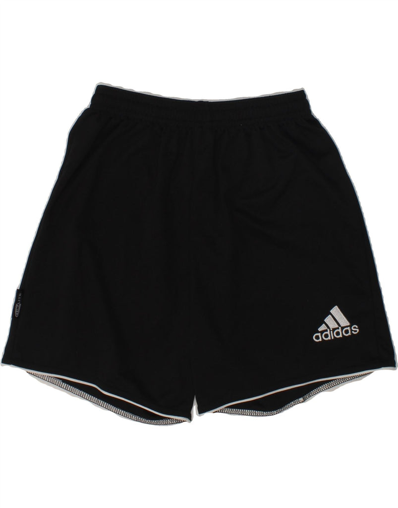 ADIDAS Boys Climalite Sport Shorts 9-10 Years 2XS Black Polyester | Vintage Adidas | Thrift | Second-Hand Adidas | Used Clothing | Messina Hembry 