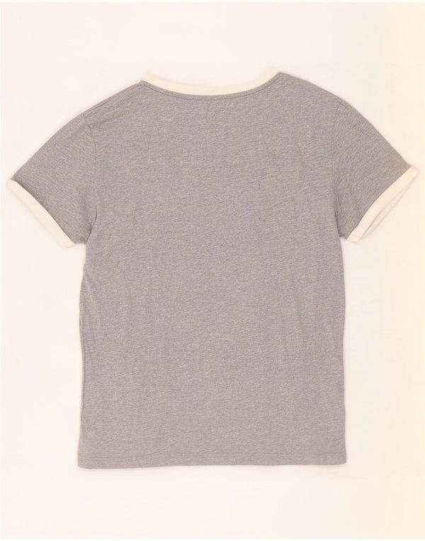 Tommy Hilfiger Mens Graphic T-Shirt Top Small Grey Colourblock Cotton