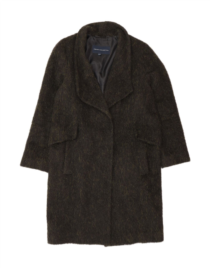 French Connection Womens Oversized Overcoat UK 10 Small Khaki Wool