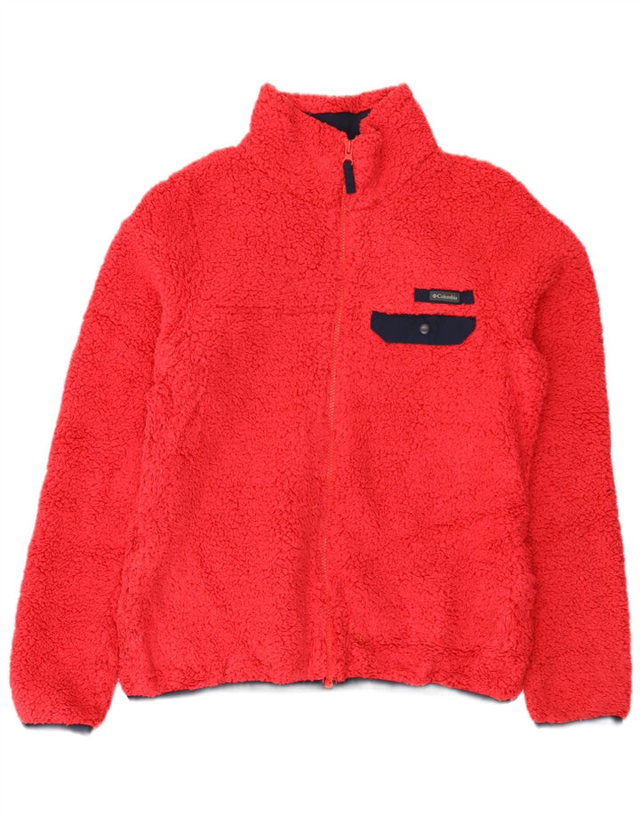 Columbia Womens Fleece Jacket UK 14 Medium Pink Polyester