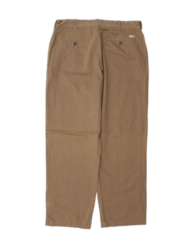 IZOD Mens Classic Straight Casual Trousers W36 L32 Brown Cotton Vintage Izod and Second-Hand Izod from Messina Hembry 