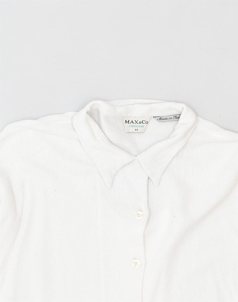 MAX & CO. Womens Shirt IT 42 Medium White | Vintage Max & Co. | Thrift | Second-Hand Max & Co. | Used Clothing | Messina Hembry 