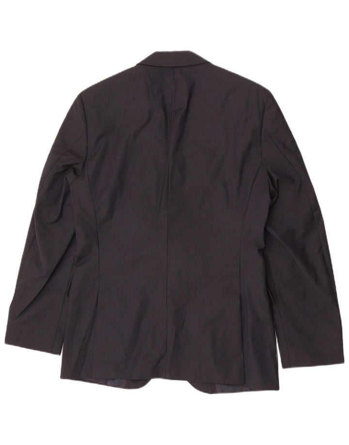 Hugo Boss Mens 2 Button Blazer Jacket UK 46 Small Navy Blue Viscose