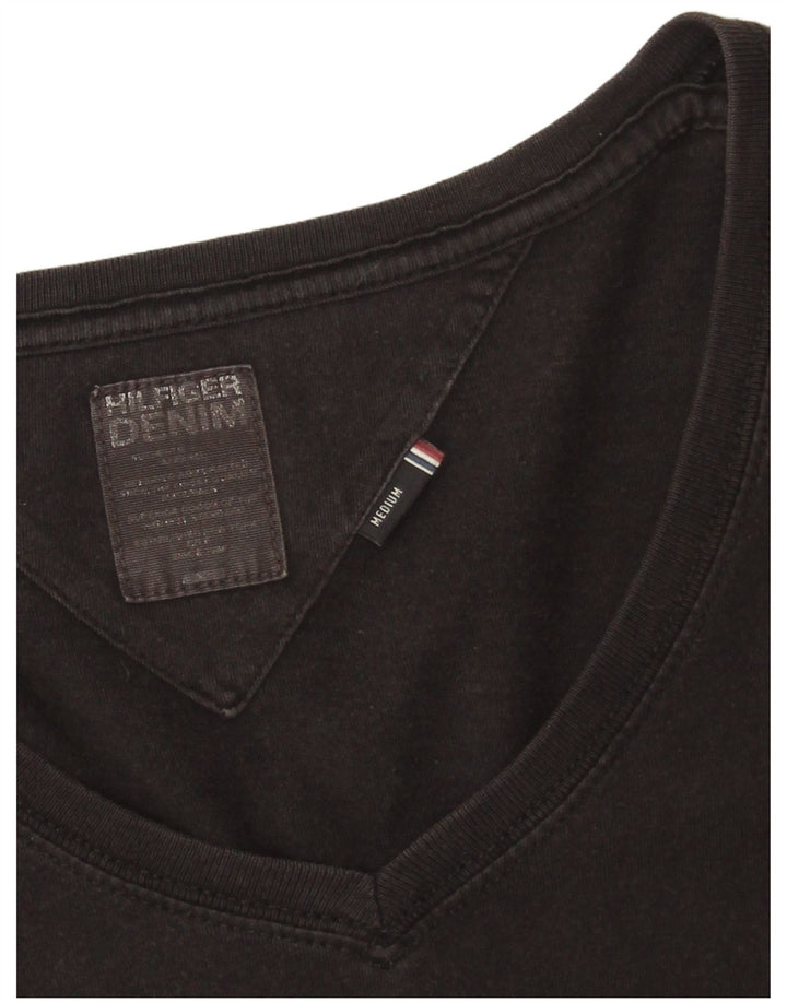 Tommy Hilfiger Womens T-Shirt Top UK 14 Medium Black