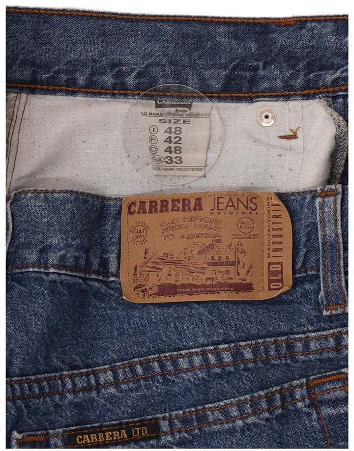 Carrera Mens Denim Shorts IT 48 Medium W33  Blue Cotton