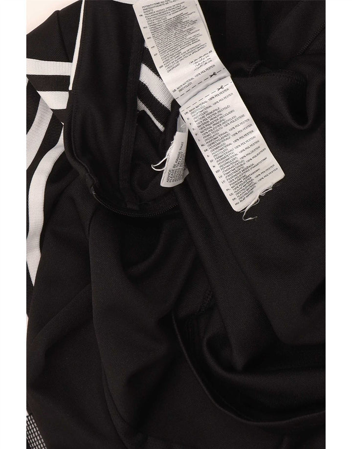Adidas Boys Aeroready Zip Neck Pullover Tracksuit Top 13-14 Years Black