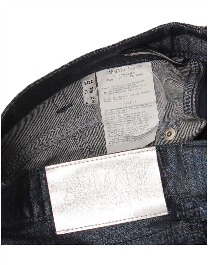 Armani Womens Slim Jeans W29 L32 Navy Blue Cotton