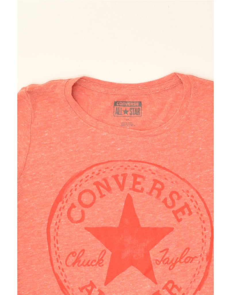 CONVERSE Womens Graphic T-Shirt Top UK 10 Small Orange | Vintage Converse | Thrift | Second-Hand Converse | Used Clothing | Messina Hembry 