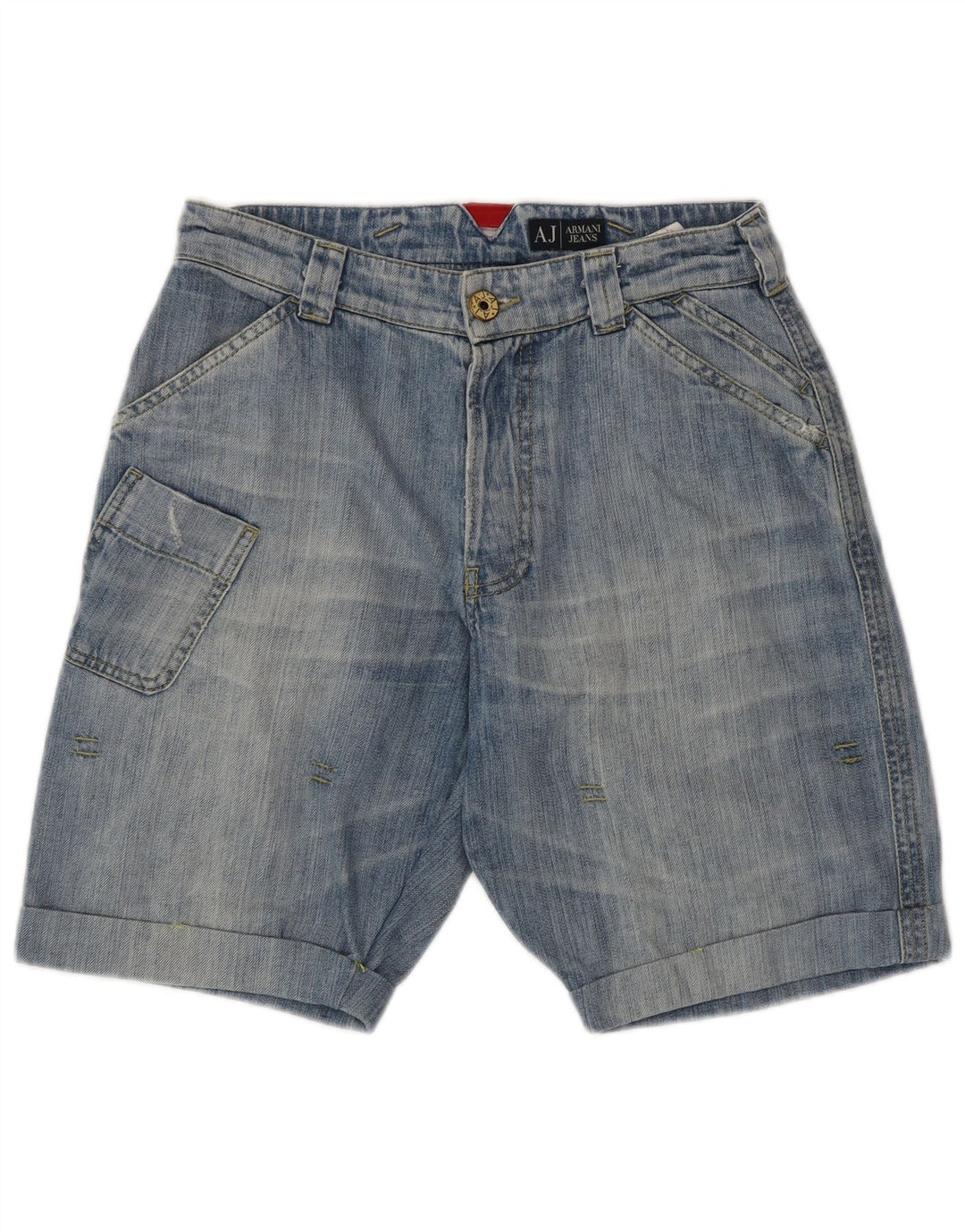 ARMANI Mens Denim Shorts W30 Medium  Blue Cotton