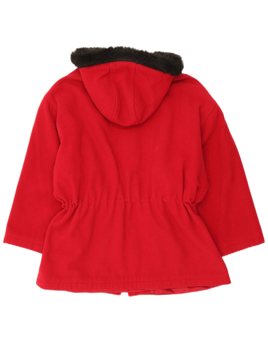 Vintage Womens Hooded Windbreaker Jacket UK 20 2XL Red